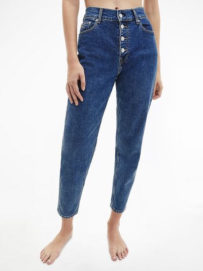 Calvin Klein Ruhák HU442472 | Calvin Klein Mom Női Farmernadrág Sötét Kék